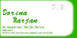 dorina marjan business card