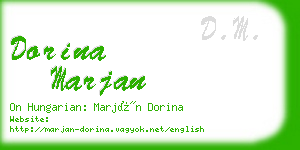 dorina marjan business card